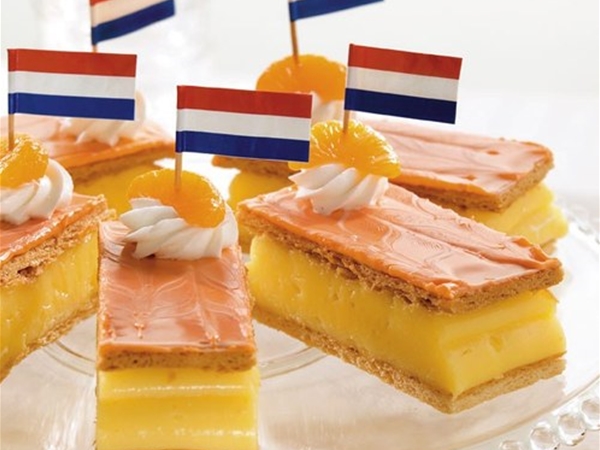 oranje tompouce zonder slagroom